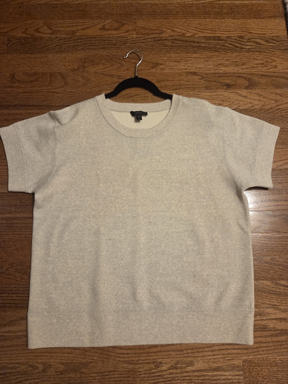 J. Crew Light Gray Short Sleeve Crewneck Tee, XS